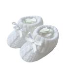 Royal Icon Newborn Baby Booties with Bow | Soft Knitted Bootees for 0-3 Months | White RI354 - Buy Online on GoSupps.com