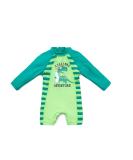 Bonverano Baby Boys Swimsuit UPF 50+ Long-Sleeve Zipper One Piece - Green Dinosaur, 18-24 Months - Buy Online on GoSupps.com