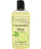Cucumber Mint Massage Oil 4 oz | Sweet Almond & Jojoba | Aromatherapy & Relaxation | Preservative Free - Buy Online on GoSupps.com