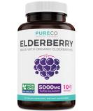 Organic Elderberry Capsules - 10:1 Extract Equals 5 000mg of Fresh Elderberries (Vegan) for Immune Support  Allergy  Sinus Relief - Sambucus Nigra - Black Elderberry - 30 Caps (No Pills or Gummies) - Buy Online on GoSupps.com