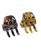 Parcelona French Classic Small Hair Claw Jaw Clips - Light Tortoise Shell/Brown Celluloid Acetate, Wide Teeth, Non-Slip, Durable Styling for Women/Girls - Made in France - Buy Online on GoSupps.com