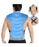 REVIX Large Ice Pack for Shoulder and Back Injuries Reusable Gel Ice Wrap for Full Back Pain Relief and Swelling from Injury and Surgery, Soft Plush Lining, Flexible and Long Lasting Blue - Buy Online on GoSupps.com