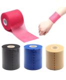 OBTANIM Foam Underwrap Bandage Pre-Wrap Tape for Athletic Elbow/Knees/Ankles - Latex Free - Pack of 4 Rolls (Skin/Black/Blue/Red) - Buy Online on GoSupps.com