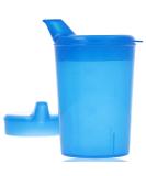 Horn Medical Beak Cup - 250ml Drinking Aid with 2 Lids (Large & Small Opening) - Color Selectable (Blue) | International Shipping Available - Buy Online on GoSupps.com