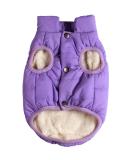 Joydaog 2-Layer Fleece Dog Jacket - Warm Winter Puppy Vest Windproof Size 3XL - Purple - Buy Online on GoSupps.com