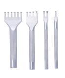 4 PCS Leather Stitching Punch Set - Stainless Steel DIY Diamond Lacing Chisel for Leather Craft - Buy Online on GoSupps.com
