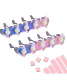 ANGNYA 2 Set Heart-Shaped Nail Stands for Press On | Aurora Nail Holder with Reusable Adhesive Putty | Strong Magnetic Nail Display Art Stand for Painting Nails - Sliver - Buy Online on GoSupps.com
