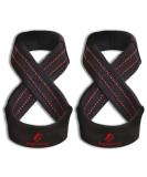 Trend Changer Figure 8 Lifting Strap Padded Deadlift Straps Heavy Duty Weight Lifting Straps Strongman Axle Bar Straps Weightlifting Wrist Wraps Small ( Upto 6.0'' Wrist Circumference ) Black/Red - Buy Online on GoSupps.com