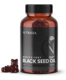 Nutriissa Organic Black Seed Oil Gummy - World's First Gummies w/ 4%+ Thymoquinone  Cold-Pressed Vegan Black Cumin Seed Nigella Sativa Oil  Anti-oxidant, Anti-inflammatory - 1050mg (90ct) - Buy Online on GoSupps.com