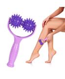 Premium Purple Massage Roller with Knobs & 2 Balls - Ultimate Self-Massage Scooter for Pain Relief in Legs Back Arms & Shoulders - Buy Online on GoSupps.com