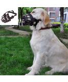 Jyhy Silicon Rubber Dog Muzzle | Anti-Chewing Soft & Adjustable | Breathable Safety Mask for Small/Medium Dogs (Black 5.5# - 34-37cm) - Buy Online on GoSupps.com