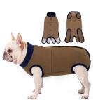 Convinite Recovery Suit for Dogs | Breathable Wound Protection for Male & Female Dogs | Post-Op Castration Suit | One-Piece Design in XXL Brown - Buy Online on GoSupps.com