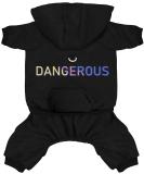 Shop Izefia Dog Hoodie - Warm Fleece Jumpsuit with Pocket for Small Medium & Large Dogs & Cats - Winter Sweatshirt in Black - Buy Online on GoSupps.com
