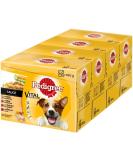 Buy Pedigree Adult 4 Varieties in Sauce - Chicken Beef & Liver Turkey Beef & Lamb | 48 Pack (4 x 12 x 100g) - International Shipping Available - Buy Online on GoSupps.com
