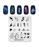 Alexnailart Nail Art Stamping Plates Picture template with Ocean Mermaid Shell Quellen Beach Pattern For Nail Design Manikure Print DIY Nail Design Nail polish Transfer Tools OC010 - Buy Online on GoSupps.com