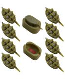 Lytiapgen 8-Piece Fishing Feater Set | Inline Method Fishing Accessories - High-Quality Plastic Feeding Baskets for Carp & Bait Setup (15g-60g) - Buy Online on GoSupps.com