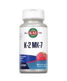Buy KAL K-2 MK-7 Bone Support - Raspberry 60 Micro Tablets | Premium Vitamin K Supplement - Buy Online on GoSupps.com