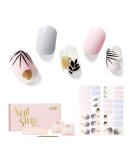 NAILOG Semi Cured Gel Nail Strips 34 pcs Salon-Quality Gel Nail Stickers Long Lasting Nail Wraps for Women with Soft Gel Finish The Oriental - Buy Online on GoSupps.com