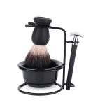 Men's Beard Shaving Set - Professional Butterfly Open Double Edge Razor, Brush, Bowl, Stand Holder - Wet Shave & Beard Kit Gift - Buy Online on GoSupps.com