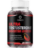 8in1 Testosterone Booster Gummies for Men - Tongkat Ali Fenugreek & Ashwagandha - Enhance Libido & Hormonal Balance - Non-GMO USA Made - 120 Black Cherry Gummies - Buy Online on GoSupps.com
