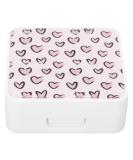 HEITIGN Cute Cartoon Heart Contact Lens Case 5-in-1 Travel Kit with Mirror & Tools - Perfect for Girls & Women - Buy Online on GoSupps.com