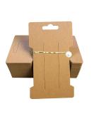 Doromy 100 Pack Hair Clip Display Cards - Rectangular Brown Kraft Paper Cards for Hair Accessories - 6.6X11.5cm - Buy Online on GoSupps.com