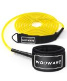 WOOWAVE 7ft Premium Surfboard Leash | Yellow/White 7mm Leg Rope for All Surfboards - Buy Online on GoSupps.com