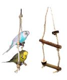 Handmade Natural Wood Budgie Swing for Two Birds | Bird Gallery | Premium Bird Toys - Buy Online on GoSupps.com