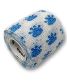 Lisacare Bandage Tape for Pets & Horses - 2 Roll Set (5cm) - Flexible Self-Adhesive Elastic - Variety of Colors & Motifs - Paws Blue/White Pace White/Blue - Buy Online on GoSupps.com
