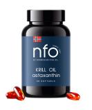NFO Omega 3 Krill Oil Astaxanthin 60 Capsules - Antarctic Blend with Norwegian Fish Oil, High EPA & DHA, Phospholipids & Astaxanthin - Premium Supplement - Buy Online on GoSupps.com