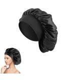 Silk Hair Wrap for Sleeping Silk Hair Bonnet 1pcs Night Sleep Cap Silk Bonnet for Women Girls Hair Care Sleeping Head Cover Elastic Hat Hair Bonnet for Black Hair Curly Hair. - Buy Online on GoSupps.com
