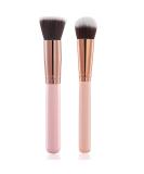 2pcs Face Self Tanning Flat Top Brush & Blending Applicator - Pink - Buy Online on GoSupps.com