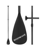 WOOWAVE Adjustable SUP Paddle 3 Piece | Stand-Up Paddleboard Accessory (Aluminum, Fiberglass, Carbon Fiber) - Black - Buy Online on GoSupps.com