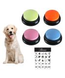4 Pack Dog Communication Buttons - Record & Sound Buzzer for Pets - Training & Family Fun - Buy Online on GoSupps.com