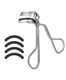 Eyelash Curlers - Professional Metal Lash Curler with 4 Silicone Refill Pads | Silver Makeup Tool - Buy Online on GoSupps.com