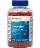 Amazon Basic Care Ibuprofen Fever Reducer and Pain Relief - 1000 Coated Tablets - 200 mg.  - Buy Online on GoSupps.com