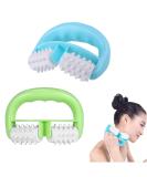 Buy 2-Piece Anti-Cellulite Massage Rollers with D-Shaped Handle | Smooth Skin & Anti-Aging Solution | International Shipping - Buy Online on GoSupps.com