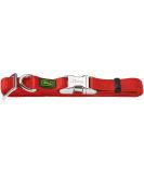 HUNTER Vario Basic Alu-Strong Dog Collar - Durable Nylon with Aluminum Buckle Large Red - International Shipping Available - Buy Online on GoSupps.com