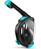 Greatever G2 Full Face Snorkel Mask with Latest Dry Top System,Foldable 180 Degree Panoramic View Snorkeling Mask with Camera Mount,Safe Breathing,Anti-Leak&Anti-Fog - Buy Online on GoSupps.com