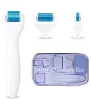 Derma Roller Titanium 4 in 1 Microderm Roller Kit - 300 720 & 1200 Needles - At Home Facial Microneedling for Radiant Skin - Buy Online on GoSupps.com