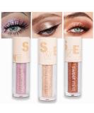 3 Pcs Waterproof Golden Purple Liquid Glitter Eye Shadow Set - Long Lasting Sparkling Gold Eye Makeup for Professional Eyes - Buy Online on GoSupps.com