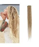 Handmade 20-Inch Thin Synthetic Dreadlock Extensions - 20 Strand Crochet Hair in MT27-613# - Soft Hip-Hop Style Braids for Women - Buy Online on GoSupps.com