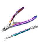 MR.GREEN Colored Titanium Cuticle Nippers & Pusher Set - Nail Manicure Clippers for Dead Skin Removal - Buy Online on GoSupps.com