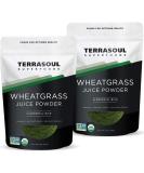 Terrasoul Superfoods Organic Wheat Grass Juice Powder 10 Oz (2 Pack) - USA Grown | Concentrated Juice for Superior Nutrition - Buy Online on GoSupps.com