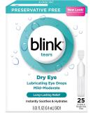 Blink Tears Lubricating Eye Drops 4 Pack - 25 Count, 0.01 oz Each - Mild-Moderate Dry Eye Relief - Buy Online on GoSupps.com