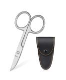 ACWOO Cuticle Nail Scissors Professional Stainless Steel Beauty Scissors with Leather Packing Bag Multi-Purpose Sharp Curved Scissors for Cuticle Manicure Pedicure Eyebrow Eyelash Black - Buy Online on GoSupps.com