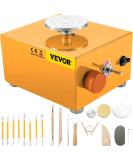 VEVOR 30W Ceramic Wheel Clay Machine | Adjustable Speed Electric Sculpting Kit with Turntables Trays and Tools for Art Craft | Home DIY Yellow - Buy Online on GoSupps.com