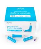 OWELL Pressure Activated Safety Lancets for Diabetes Testing - 100 Count Disposable Lancets with 30g Needles - Preloaded & Sterile - Buy Online on GoSupps.com