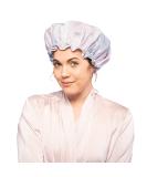 KISMETICS Large Reusable Shower Cap - Double Layer Waterproof Lining - Ruffle Trim - Purple Tiedye - Ideal for All Hair Lengths - Buy Online on GoSupps.com
