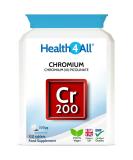 Chromium Picolinate 200mcg 120 Tablets for Normal Blood Sugar Levels | Vegan Formula by Health4All - 120 Count - Buy Online on GoSupps.com